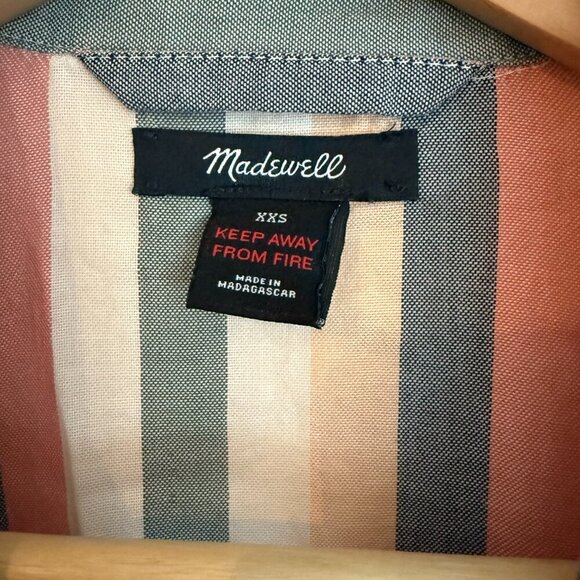 Madewell | Bedtime Pajama Top in Rainbow Stripe Size XXS - Picture 6 of 8